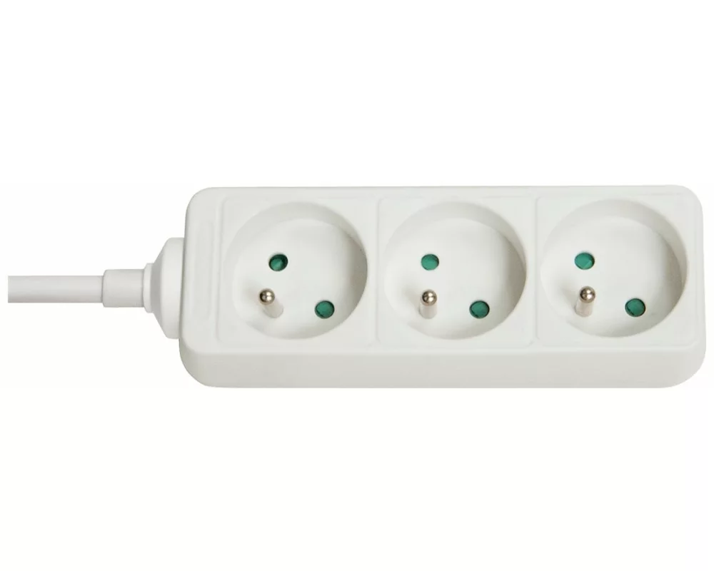 LINDY 3 way Mains Gang Socket FR France