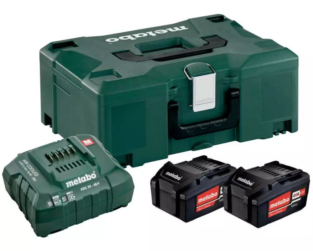 Metabo Akku und Ladegerät Basic Set 2 x 4.0 Ah