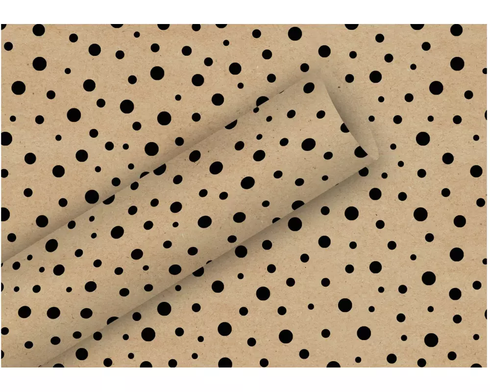 Braun + Company Geschenkpapier By Nature Kraft Polka Dots 2 m x 70 cm