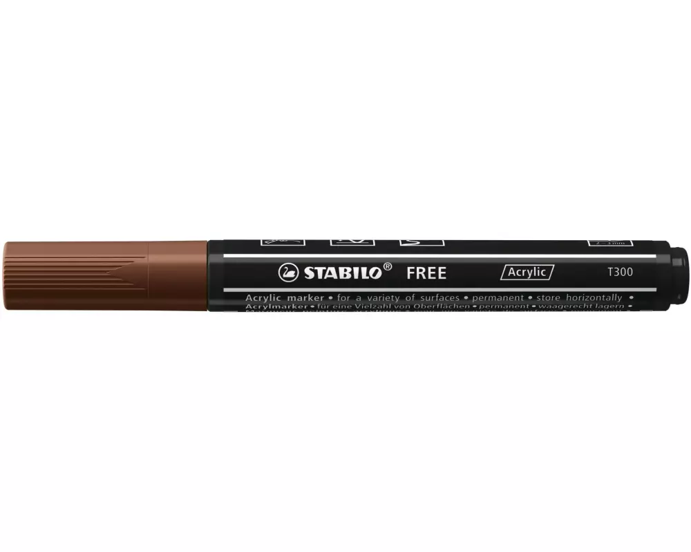 STABILO Acrylmarker Free Acrylic T300 Braun