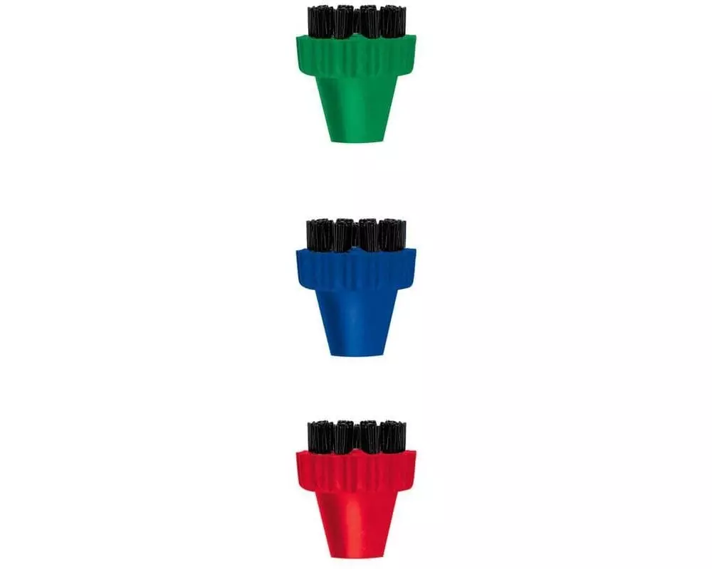 Polti Bunte Bürsten für Vaporetto Lecoaspira Unico, 3 Stück