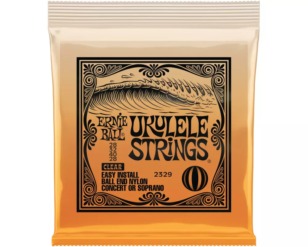 Ernie Ball Ukulelesaiten 2329 Nylon Clear 28-28 – Clear 28-28