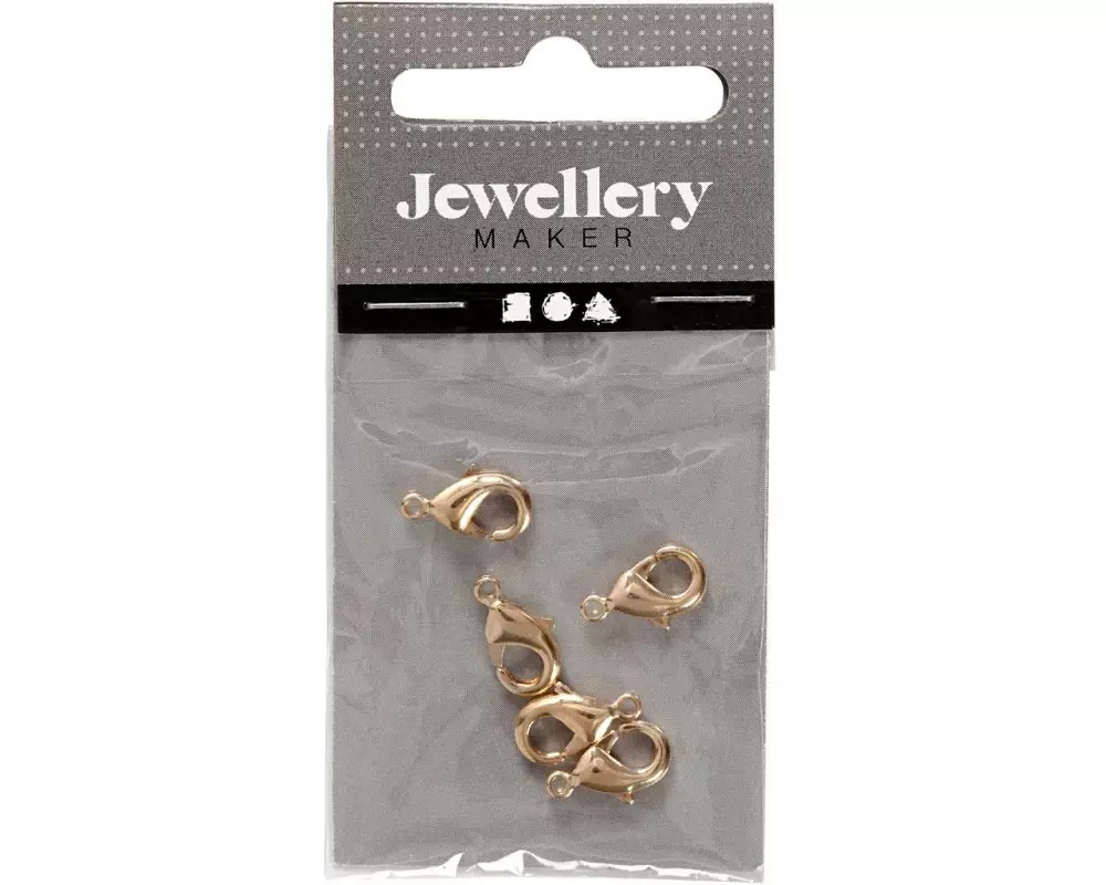 Creativ Company Verschluss Karabiner 5 Stück, 10 mm, Gold