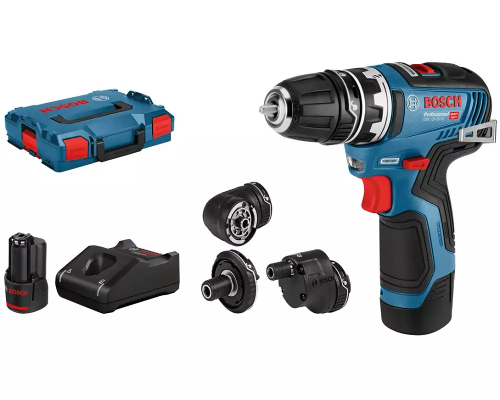 Bosch Professional Akku-Bohrschrauber GSR 12 V-35 FC Kit inkl. Zubehör-Set