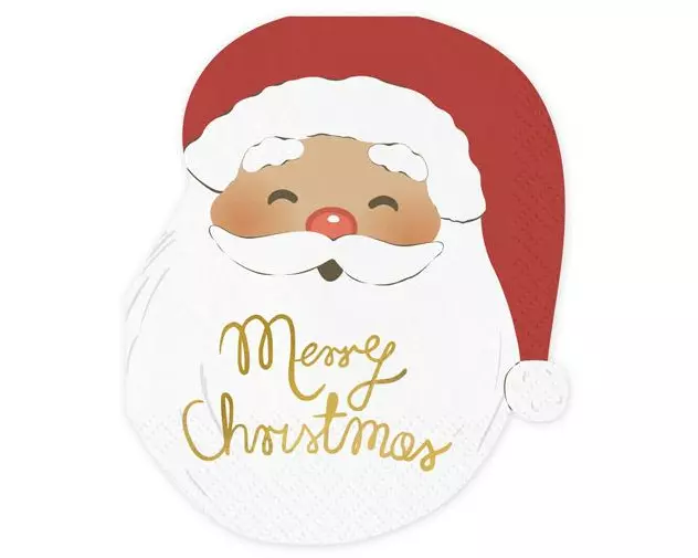 Partydeco Weihnachtsmann-Servietten, 12 Stück