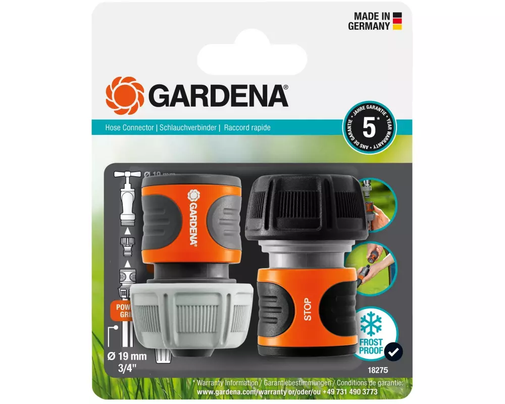 GARDENA Schlauchkupplung Zweier-Satz, 19 mm (3/4")