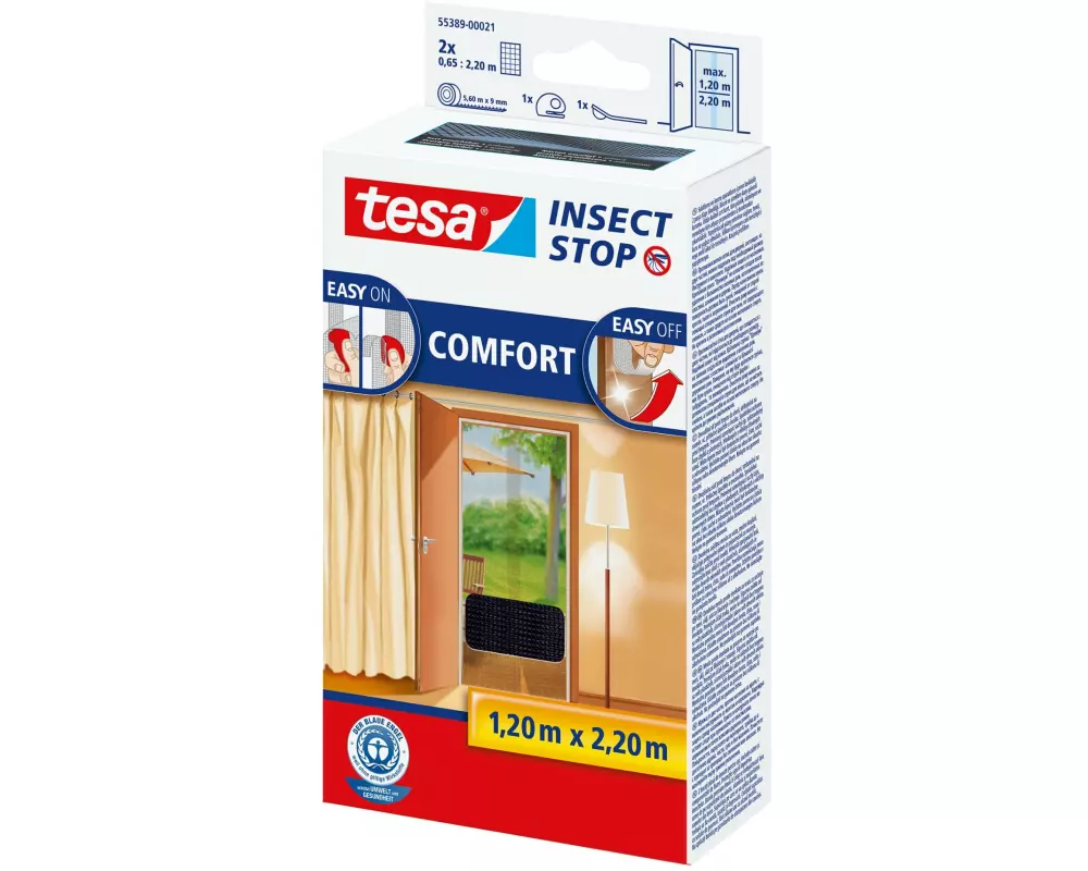 tesa Fliegengitter Insect Stop Comfort Tür anthrazit