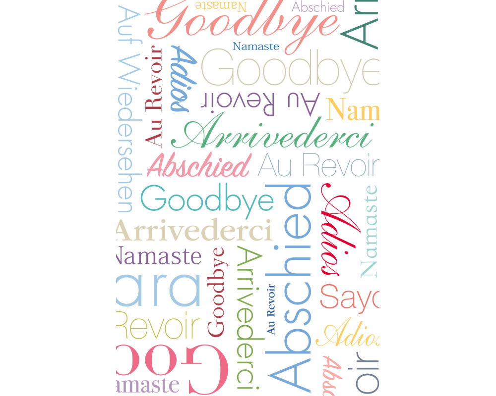 ABC Abschiedskarte Auf Wiedersehen B6