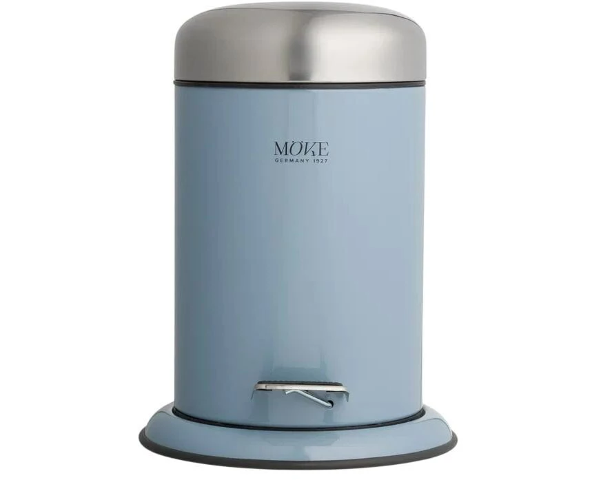 Möve Treteimer Push 3 l, Blau/Grau