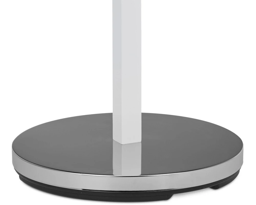 relaxdays Garderobenständer mit Ablage 112 x 47 x 30 cm, Weiss/Silber