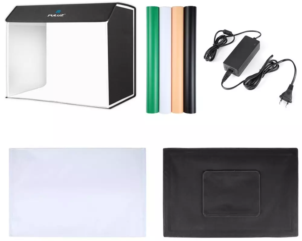 Puluz 60 x 40 cm Fotostudio mit LED Beleuchtung