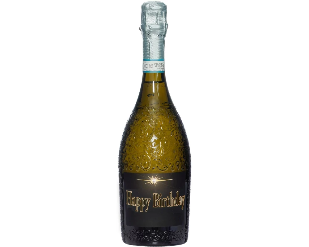 Dreams and Fantasy Geschenkidee Prosecco dark Happy Birthday 750 ml