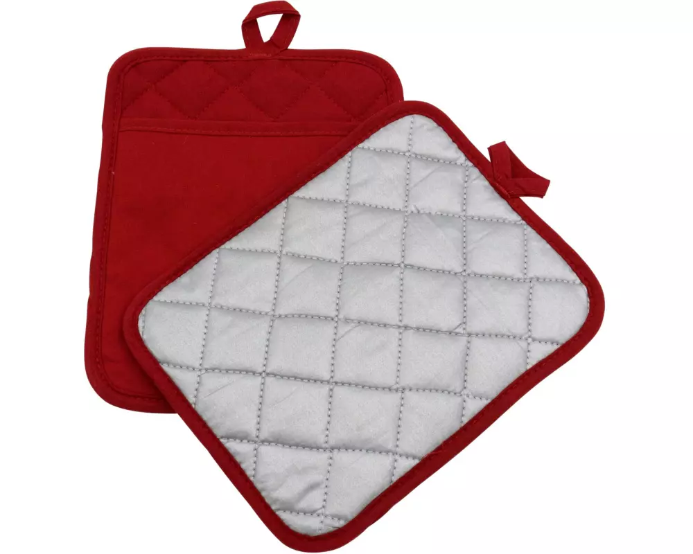 Stronghold Topflappen Silber/Rot