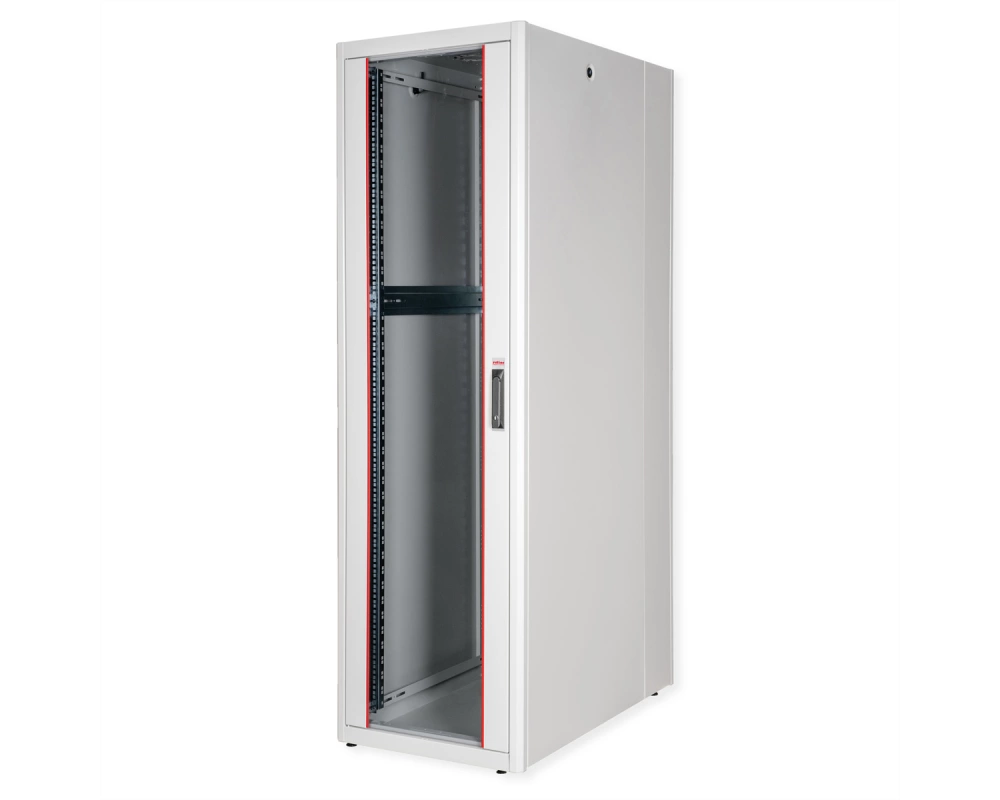 ROLINE 19-Zoll Netzwerkschrank Basic 42 HE, 600x1000 BxT Glastür grau