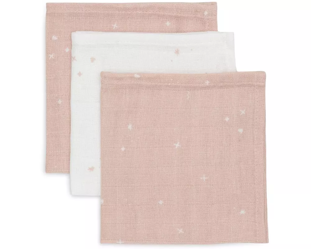 Jollein Mulltuch Nuscheli 3er Set Wild Rose 31 cm x 31 cm