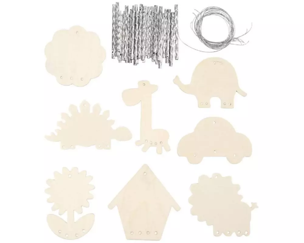 Creativ Company Holzkleinteile Windspiele 24 Stück