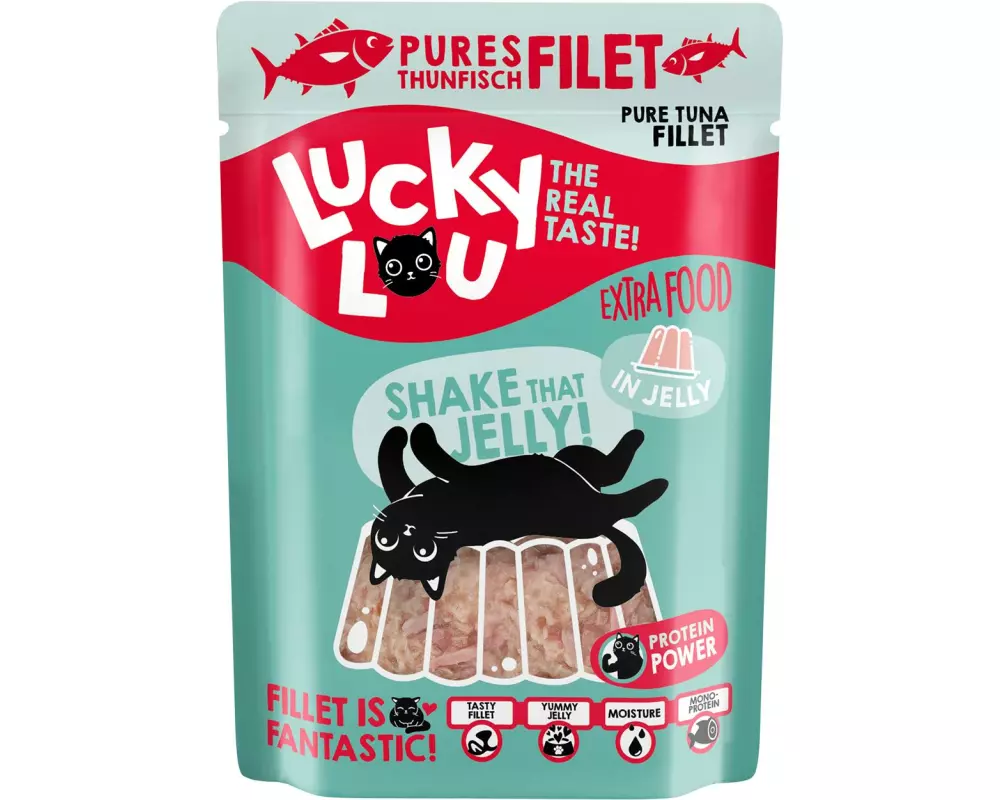 Lucky Lou Extra Food Thunfischfilet in Gelée, 70 g