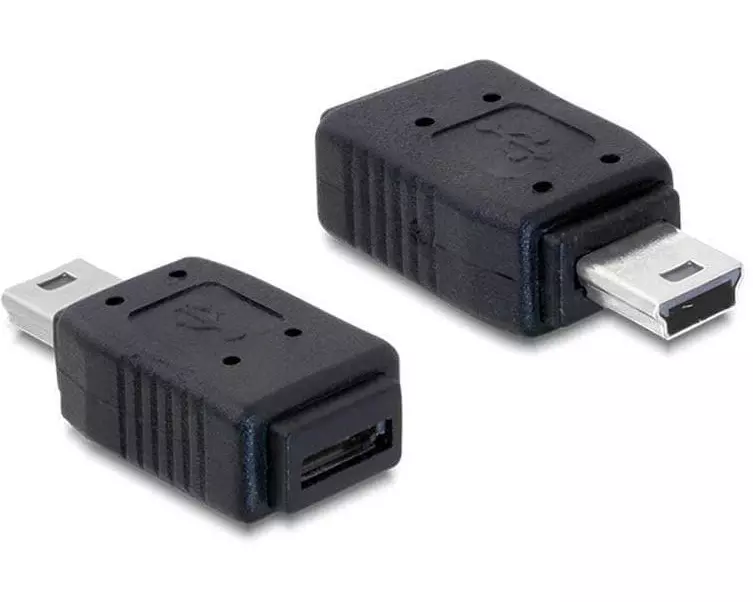 Delock USB 2.0 Adapter USB-MiniB Stecker - USB-MicroB Buchse