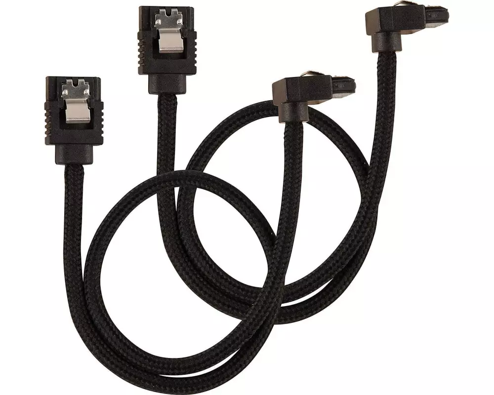 Corsair SATA3-Kabel Premium Set Schwarz 30 cm gewinkelt
