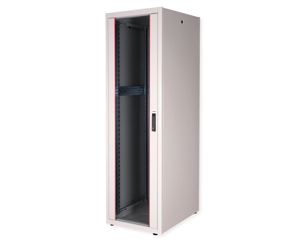 ROLINE 19-Zoll Netzwerkschrank Basic 42 HE, 600x800 BxT Glastür grau