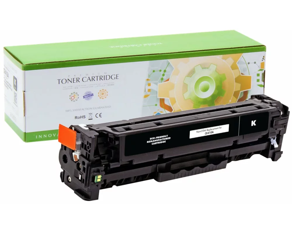 STATIC Toner cartridge compatible with HP CE410X black High Capacity remanufactured 4.000 pages