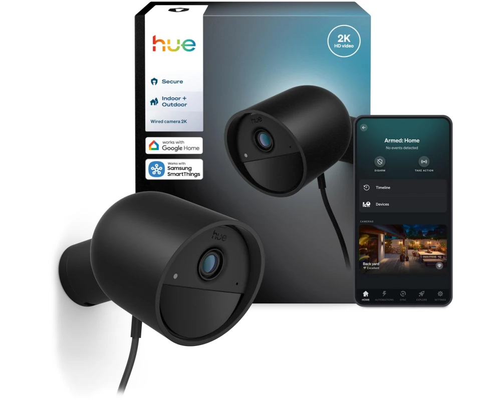 Philips Hue Secure kabelgebundene Kamera schwarz