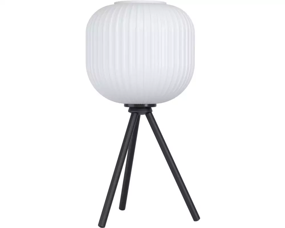 EGLO Leuchten Tischleuchte MANTUNALLE 1x E27, Schwarz/Weiss