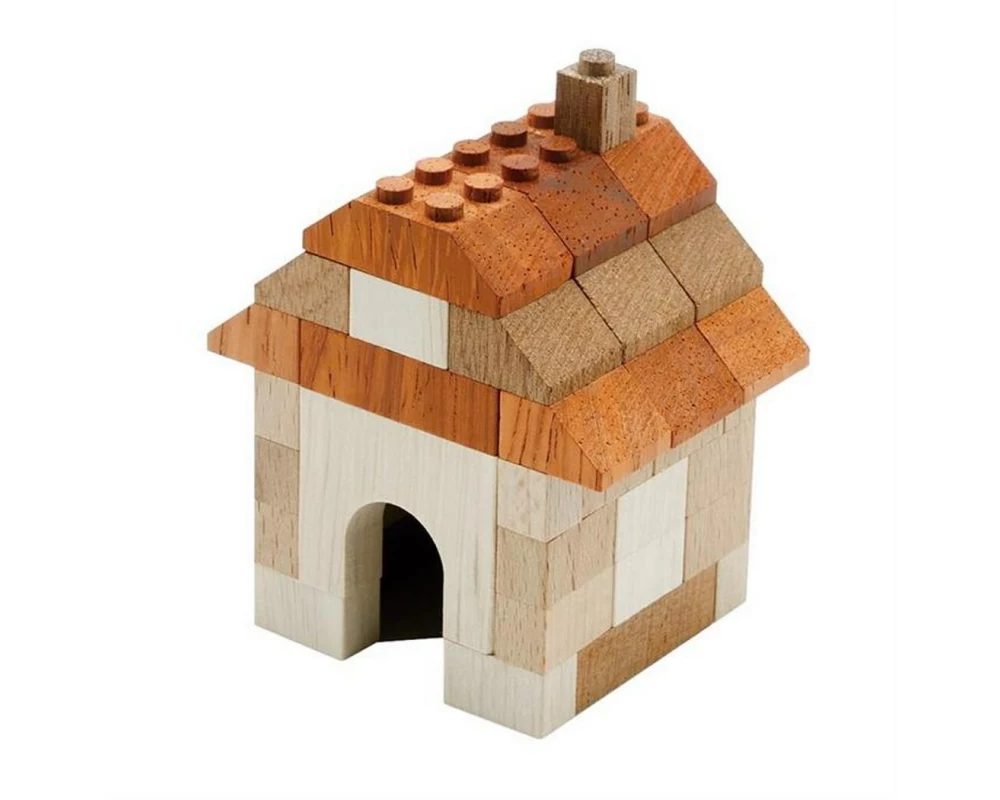 Timblo Holz Klemmbausteine Haus