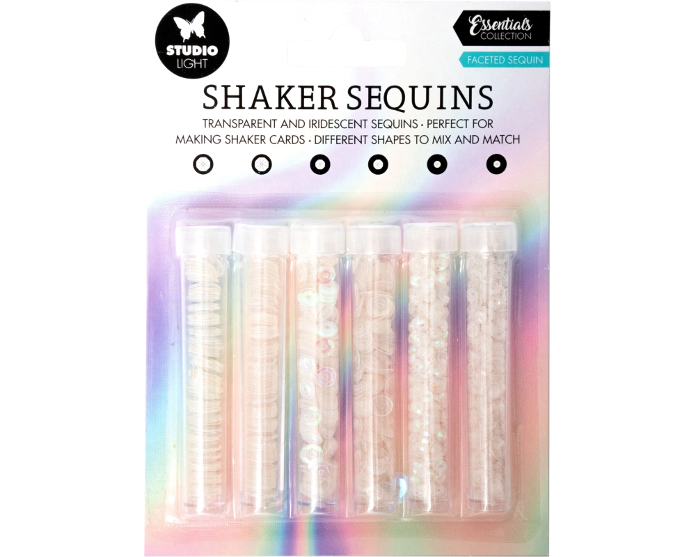 SIZZIX Streuelemente 15x11x1.5cm SHAKE07 Pailletten 6 Stück