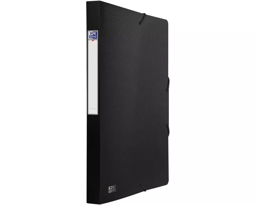 Oxford Gummibandmappe A4, Schwarz