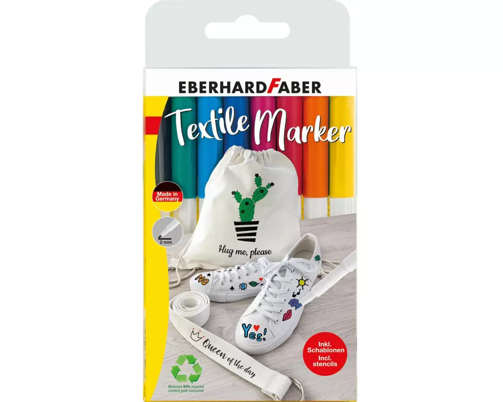 Eberhard Faber Textilmarker 8 Stück