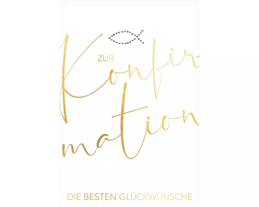 Susy Card Glückwunschkarte Konfirmation 11.5 x 17 cm, Schmuck-Fisch