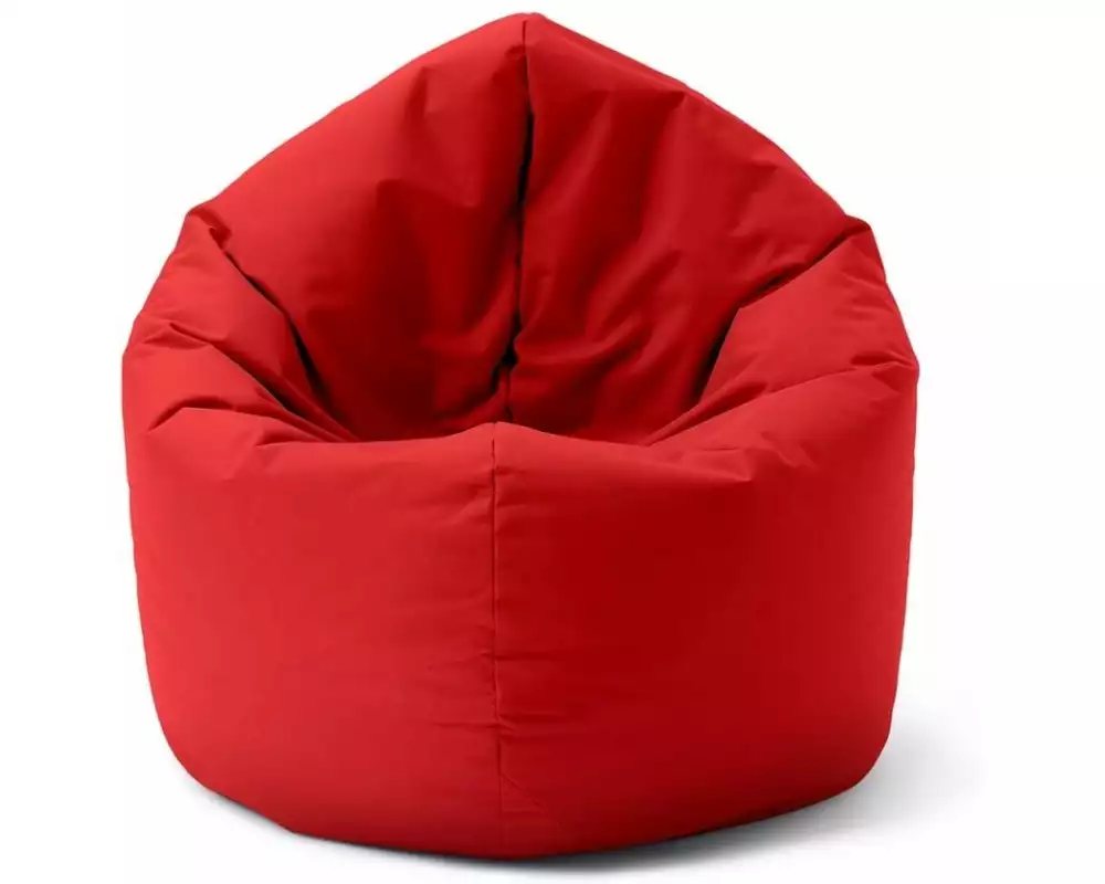 Lumaland Runder Sitzsack 2 in 1, 300 l Polyester (PES), Rot
