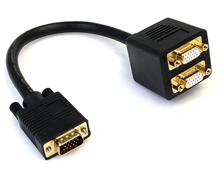 StarTech.com 1 ft VGA to 2x VGA Video Splitter Cable â€" M/F