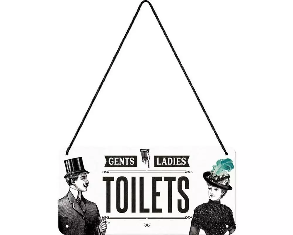 Nostalgic Art Schild Ladies & Gentlemen 20 x 10 cm, Metall