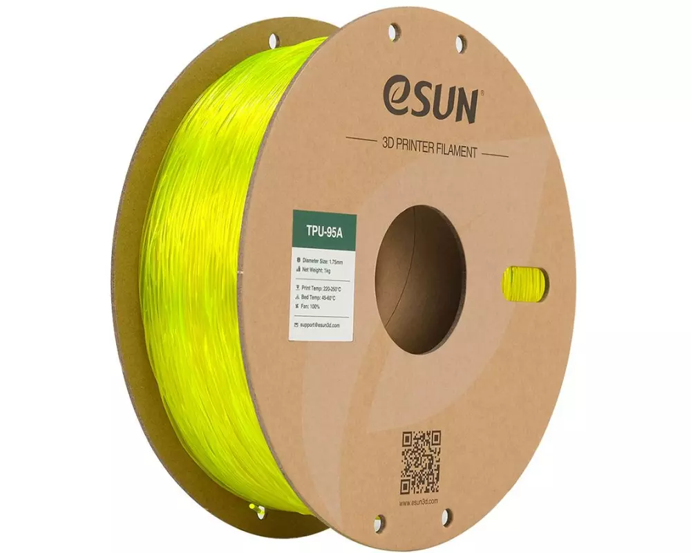 eSun Filament TPU-95A Gelb 1.75 mm 1 kg