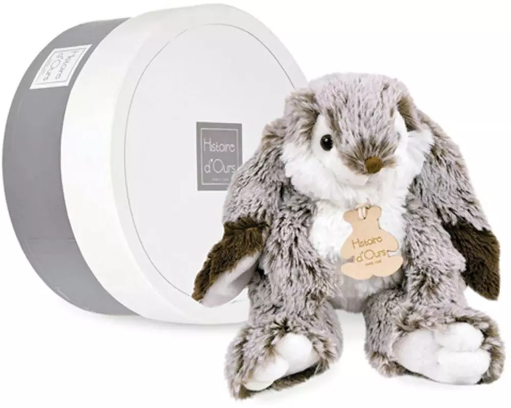 DouDou et compagnie Plüsch Hase Marius weich mit Geschenkbox 20 cm