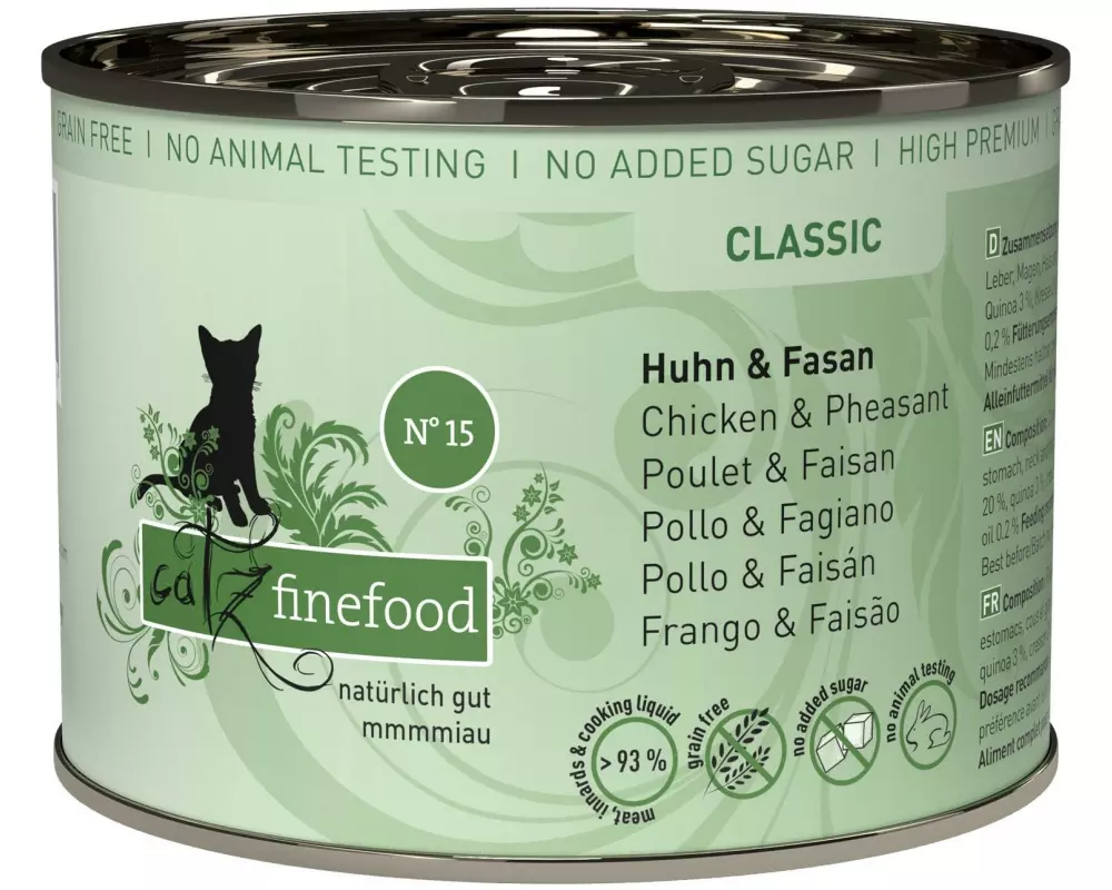 catz finefood Nassfutter No.15 Huhn & Fasan, 200 g