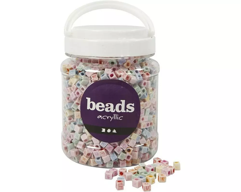 Creativ Company Buchstabenperlen 6 mm Kunststoff