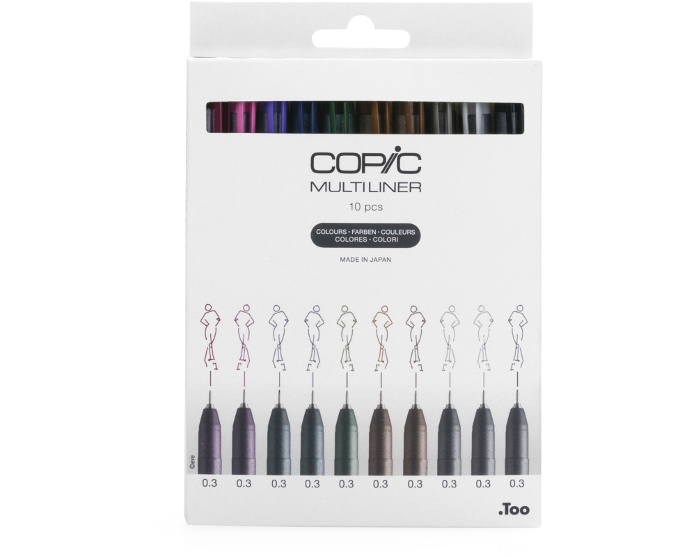 COPIC Multiliner 0.3mm 22075620 Color Set, 10 Stück