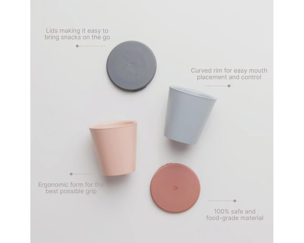 Bibs Cup Set Kunststoff, Salbeigrün, 150 ml