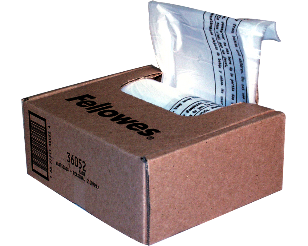 FELLOWES Beutel für Aktenvernichter 36052 P,DS,PS,SB-MS-Serie 100 Stck.