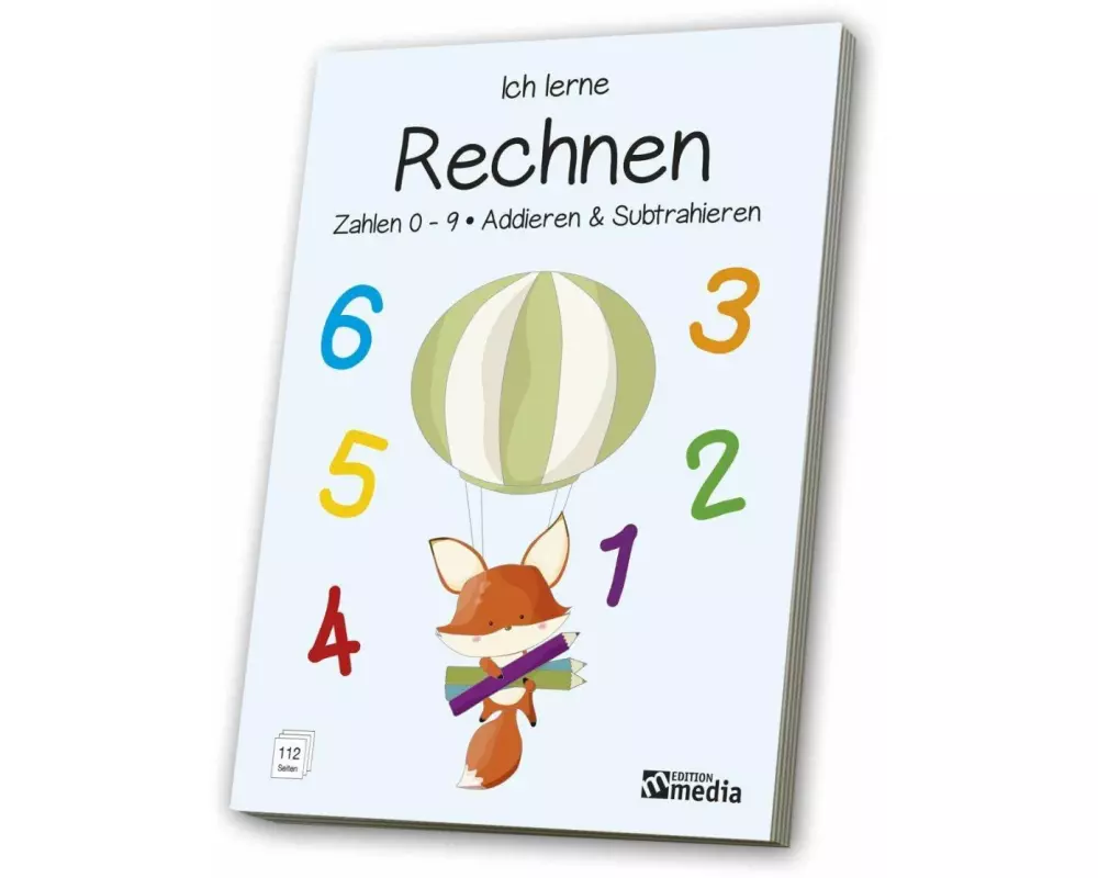 Schreib- und Rechenheft: Zahlen 0-9 mit Addieren & Subtrahieren