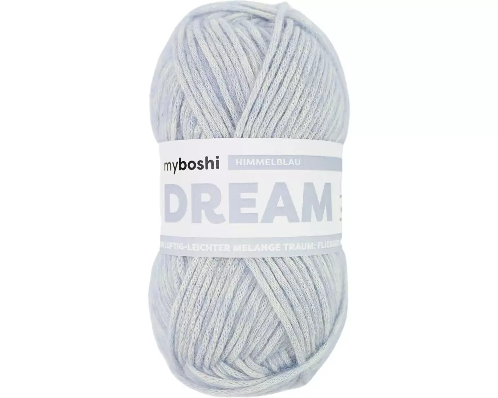 myBoshi Wolle Dream Himmelblau Hellblau meliert, 50 g, 95 m