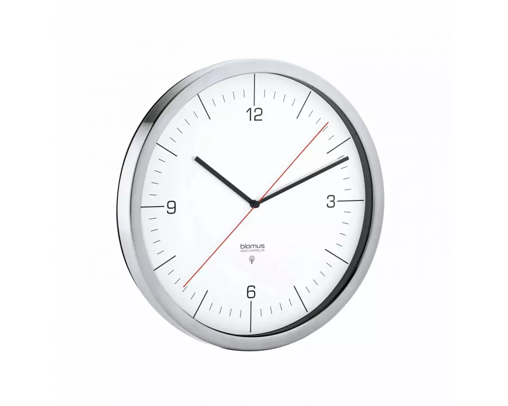 Blomus Funk-Wanduhr Crono L 30.5 cm, Weiss