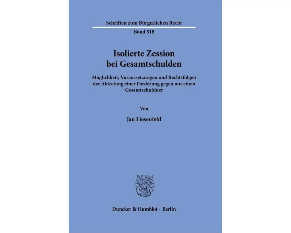 Isolierte Zession bei Gesamtschulden
