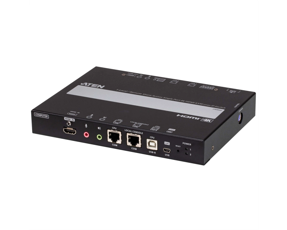 ATEN CN9850 1-Local-Remote Share Access, Einzelport 4K HDMI KVM over IP Switch