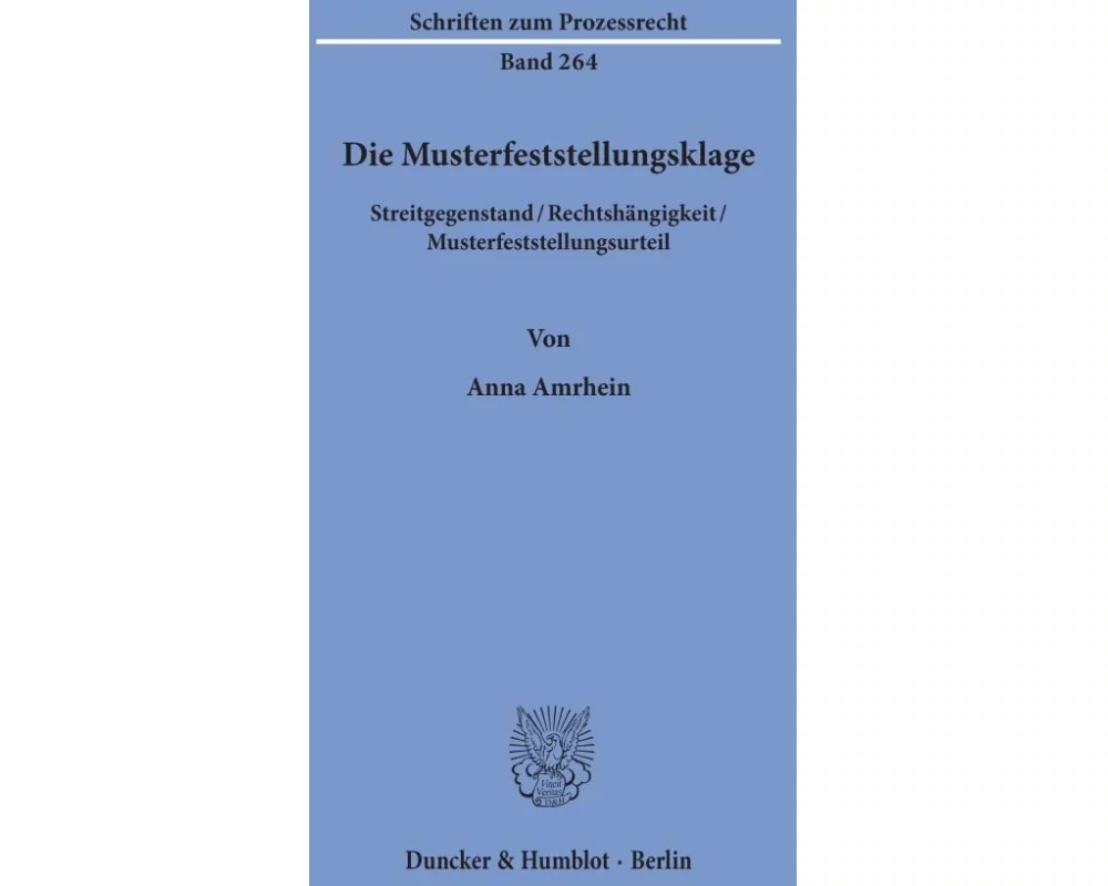 Die Musterfeststellungsklage