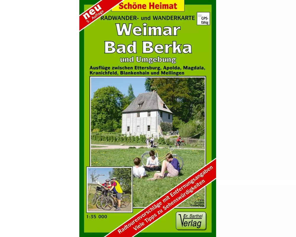 Weimar, Bad Berka und Umgebung 1 : 35 000. Radwander-und Wanderkarte