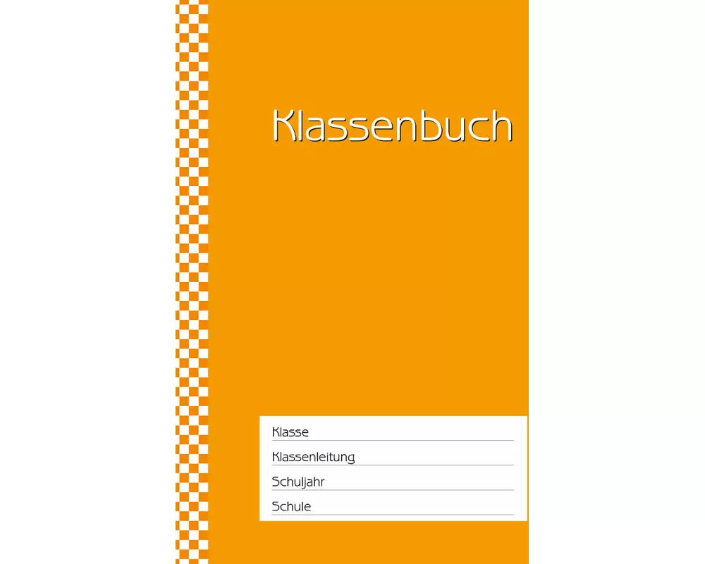 Klassenbuch "Standard", Umschlagfarbe: orange